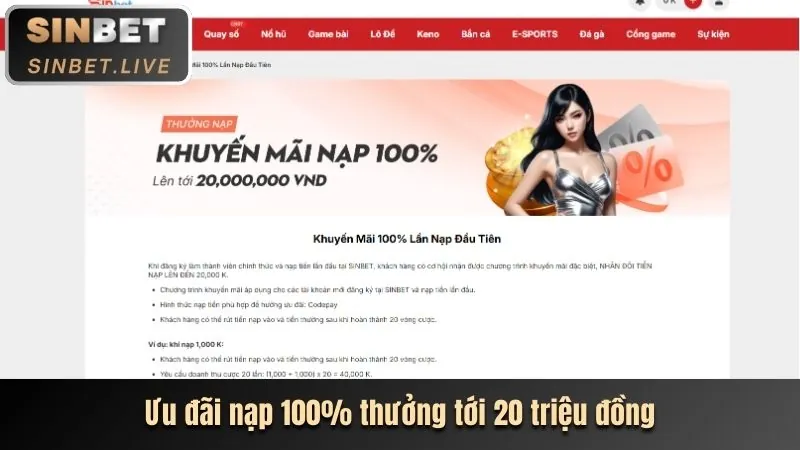 Ưu đãi nạp tiền và hoàn trả hàng ngày